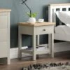Vida Designs Arlington 1 Drawer Side Table - Grey -Oleu Furniture Shop RWQ3C SQ1 0000000005 GREY SLf