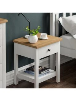 Vida Designs Arlington 1 Drawer Side Table - White -Oleu Furniture Shop RWQ3D SQ6 0000000013 WHITE SLd2