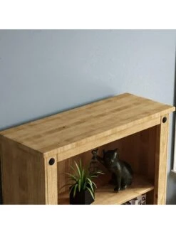 Vida Designs Corona Solid Pine 2 Door Bookcase -Oleu Furniture Shop RWQ6A SQ5 0000000006 OAK SLd1