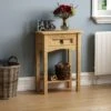 Vida Designs Corona Solid Pine 1 Drawer Console Table 2 Vida Designs Corona Solid Pine 1 Drawer Console Table -Oleu Furniture Shop RWQ6C SQ1 0000000006 OAK SLf