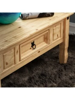 Vida Designs Corona Solid Pine 1 Drawer Coffee Table -Oleu Furniture Shop RWQDP SQ6 0000000006 OAK SLd2