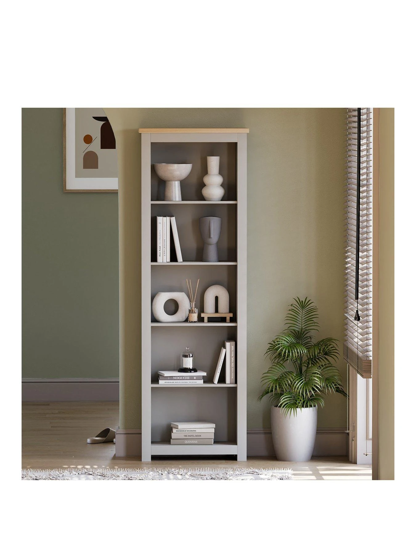 Vida Designs Arlington 5 Tier Bookcase - Grey 5 Vida Designs Arlington 5 Tier Bookcase - Grey - Image 3