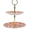 Maxwell & Williams Kasbah Porcelain Two-Tier Cake Stand In Rose -Oleu Furniture Shop RYCL9 SQ1 0000000313 ROSE SLf
