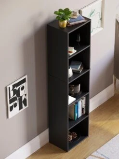 Vida Designs Oxford 5 Tier Cube Bookcase -Oleu Furniture Shop T3LJE SQ4 0000000004 BLACK SLd