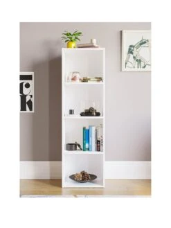 Vida Designs Oxford 4 Tier Cube Bookcase -Oleu Furniture Shop T3LQD SQ3 0000000013 WHITE SLa