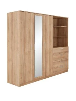 Everyday Panama 3 Door, 4 Drawer Combi Wardrobe - FSC® Certified -Oleu Furniture Shop T3XDE SQ3 0000000006 OAK SLa