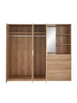 Everyday Panama 3 Door, 4 Drawer Combi Wardrobe - FSC® Certified -Oleu Furniture Shop T3XDE SQ4 0000000006 OAK SLd
