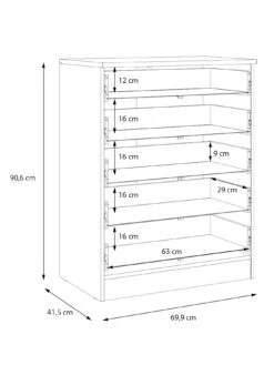 Everyday Panama 5 Drawer Chest - FSC® Certified -Oleu Furniture Shop T3XDG SQ6 0000000006 OAK SLd2