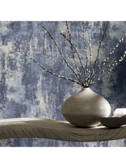 ARTHOUSE Stone Textures Navy/silver Wallpaper -Oleu Furniture Shop T4X7H SQ4 0000000048 NAVY SLd2