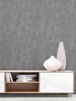ARTHOUSE Stone Textures Charcoal Wallpaper