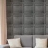Fresco Wood Panel Grey Wallpaper -Oleu Furniture Shop T79AF SQ1 0000000005 GREY RSr