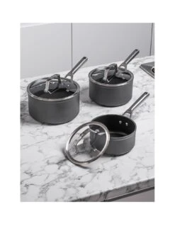 NINJA Foodi ZEROSTICK 3 Piece Pan Set - 16cm, 18cm And 20cm Saucepans, non Stick - C33000UK