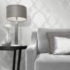 Fine Décor Fine Decor Quartz Damask Silver Glitter Wallpaper -Oleu Furniture Shop TC4WE SQ1 0000000099 N A RSr