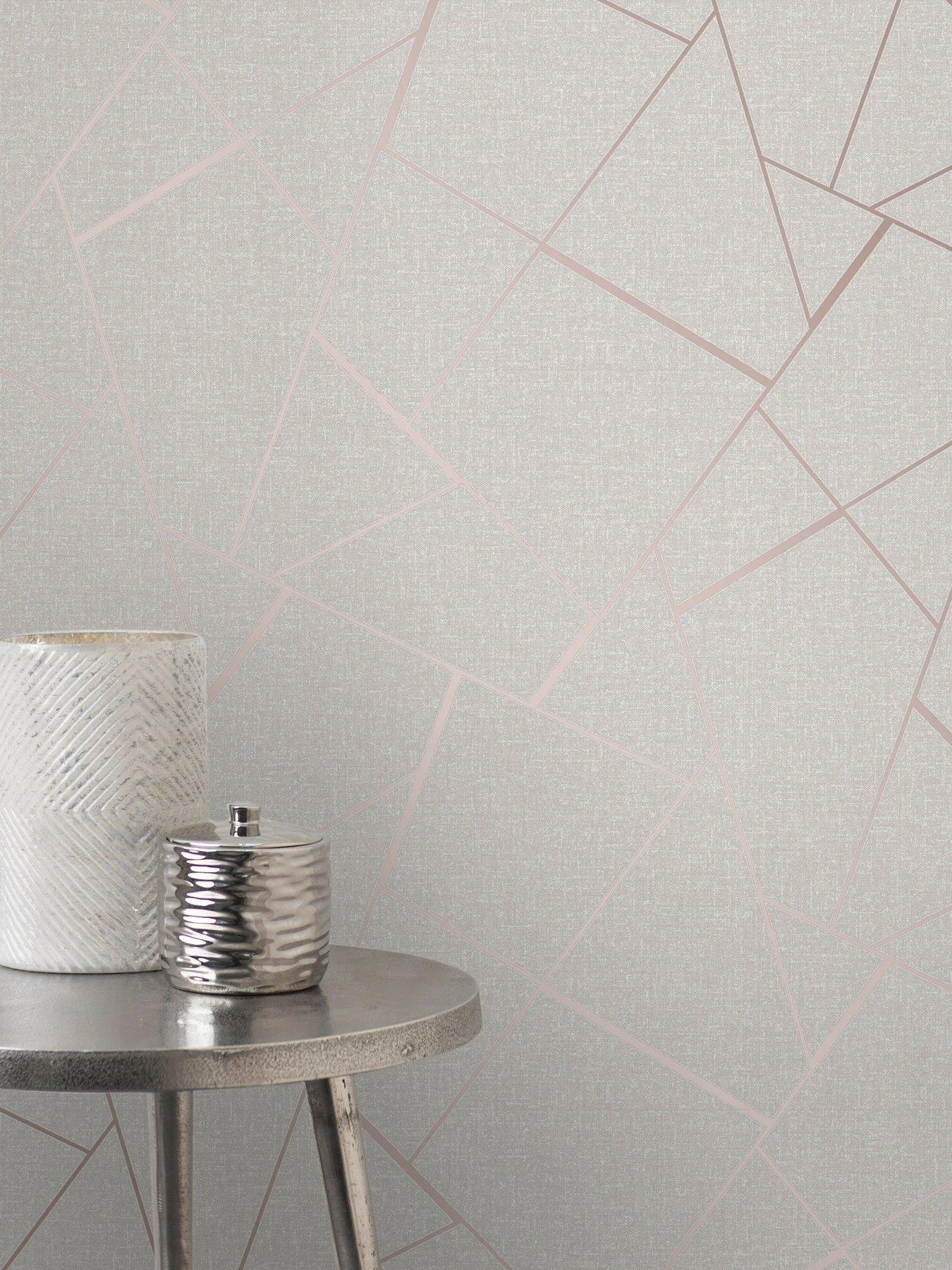 Fine D??cor Fine Decor Quartz Fractal Rose Gold Glitter Wallpaper 3 Fine D??cor Fine Decor Quartz Fractal Rose Gold Glitter Wallpaper