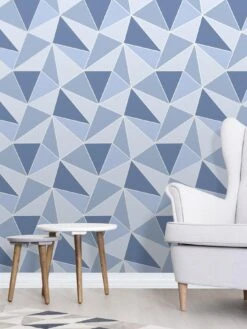 Fine D??cor Fine Decor Apex Geometric Blue Wallpaper