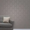 Fine D??cor Apex Geo Trellis Copper & Charcoal Wallpaper -Oleu Furniture Shop TC4WU SQ1 0000000099 N A SLf
