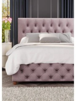 Laurence Llewelyn-Bowen Luna Ottoman Small Double Bed -Oleu Furniture Shop TD4RP SQ3 0000000591 BLUSH SLd