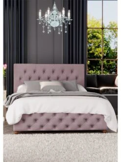 Laurence Llewelyn-Bowen Luna Ottoman Small Double Bed -Oleu Furniture Shop TD4RP SQ6 0000000591 BLUSH SLd3