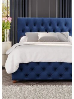 Laurence Llewelyn-Bowen Luna Ottoman Double Bed -Oleu Furniture Shop TD4RQ SQ3 0000000048 NAVY SLd