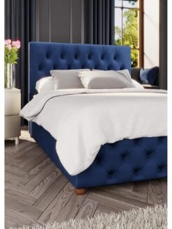 Laurence Llewelyn-Bowen Luna Ottoman Double Bed -Oleu Furniture Shop TD4RQ SQ4 0000000048 NAVY SLd1
