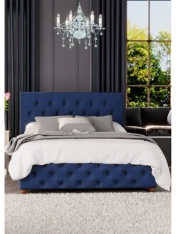 Laurence Llewelyn-Bowen Luna Ottoman Double Bed -Oleu Furniture Shop TD4RQ SQ6 0000000048 NAVY SLd3