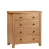 Julian Bowen Marlborough Ready Assembled 4 Drawer Chest  -Oleu Furniture Shop TDXAA SQ1 0000000006 OAK SLf