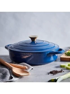 Tower Barbary & Oak 28 cm Shallow Casserole Dish - Blue -Oleu Furniture Shop TGRPK SQ6 0000000020 BLUE SLd4