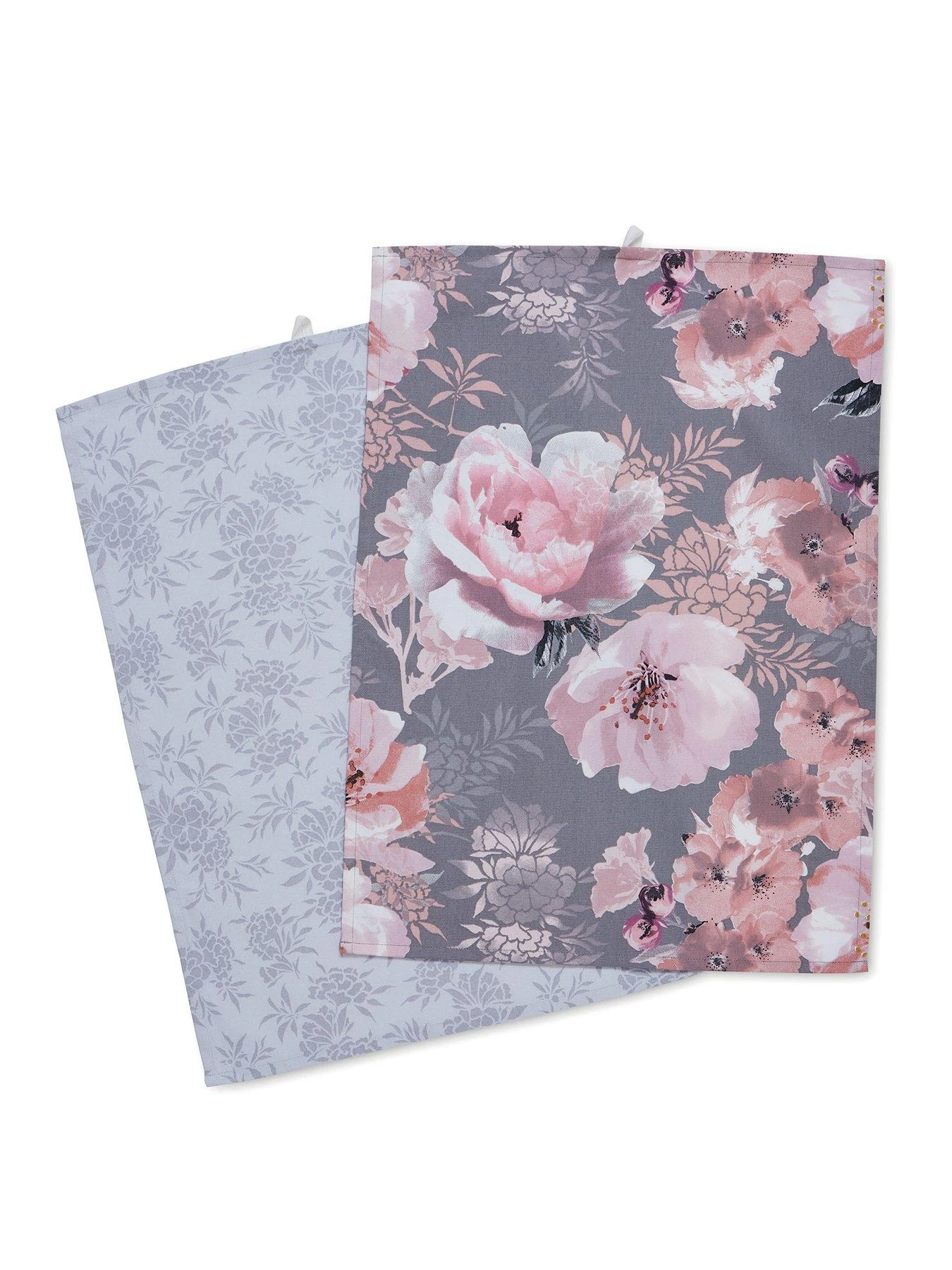 Catherine Lansfield Dramatic Floral Set Of 2 Tea Towels 3 Catherine Lansfield Dramatic Floral Set Of 2 Tea Towels