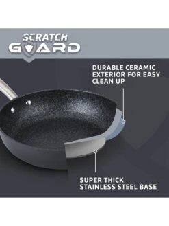 Prestige Scratch Guard Aluminium Non-stick Induction 25 cm Frying Pan -Oleu Furniture Shop TMUMR SQ4 0000000004 BLACK SLd2