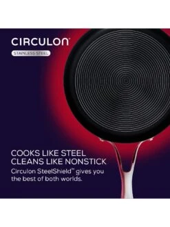 Circulon Steel Shield Stainless Steel Induction Non-stick Twin Pack Skillet Set 20/26cm -Oleu Furniture Shop TMW4K SQ3 0000000166 STAINLESS STEEL SLd1