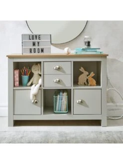 Very Home Atlanta Multi Chest - Light Grey/Oak