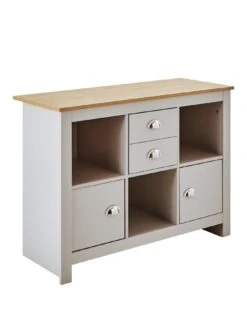 Very Home Atlanta Multi Chest - Light Grey/Oak -Oleu Furniture Shop TNNJE SQ3 0000013391 LIGHT GREY OAK SLa