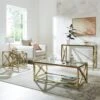 Very Home Christie Glass Top Coffee Table - Brass -Oleu Furniture Shop TQDDU SQ1 0000000651 BRASS RSr