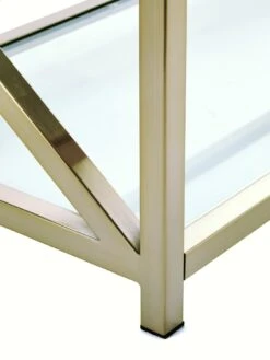 Very Home Christie Glass Top Coffee Table - Brass -Oleu Furniture Shop TQDDU SQ3 0000000651 BRASS SLd