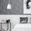 Boutique  Tango Charcoal Silver Wallpaper