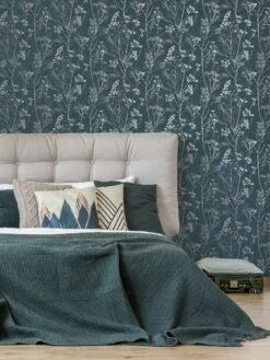 Superfresco  Hedgerow Teal Wallpaper