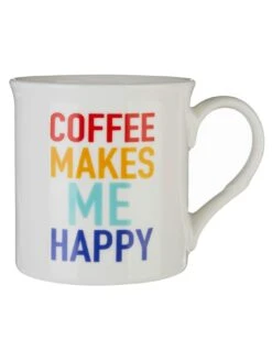 Premier Housewares Coffee Makes Me Happy Mug -Oleu Furniture Shop TQYTN SQ3 0000000029 MULTI SLd1