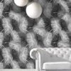 Fine D??cor Feather Monochrome Feature Wall Glitter Wallpaper -Oleu Furniture Shop TRXTY SQ1 0000000830 MONOCHROME SLf