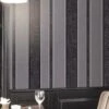 Fine D??cor Mallory Stripe Midnight Striped Glitter Wallpaper -Oleu Furniture Shop TRXU3 SQ1 0000000976 MIDNIGHT SLf