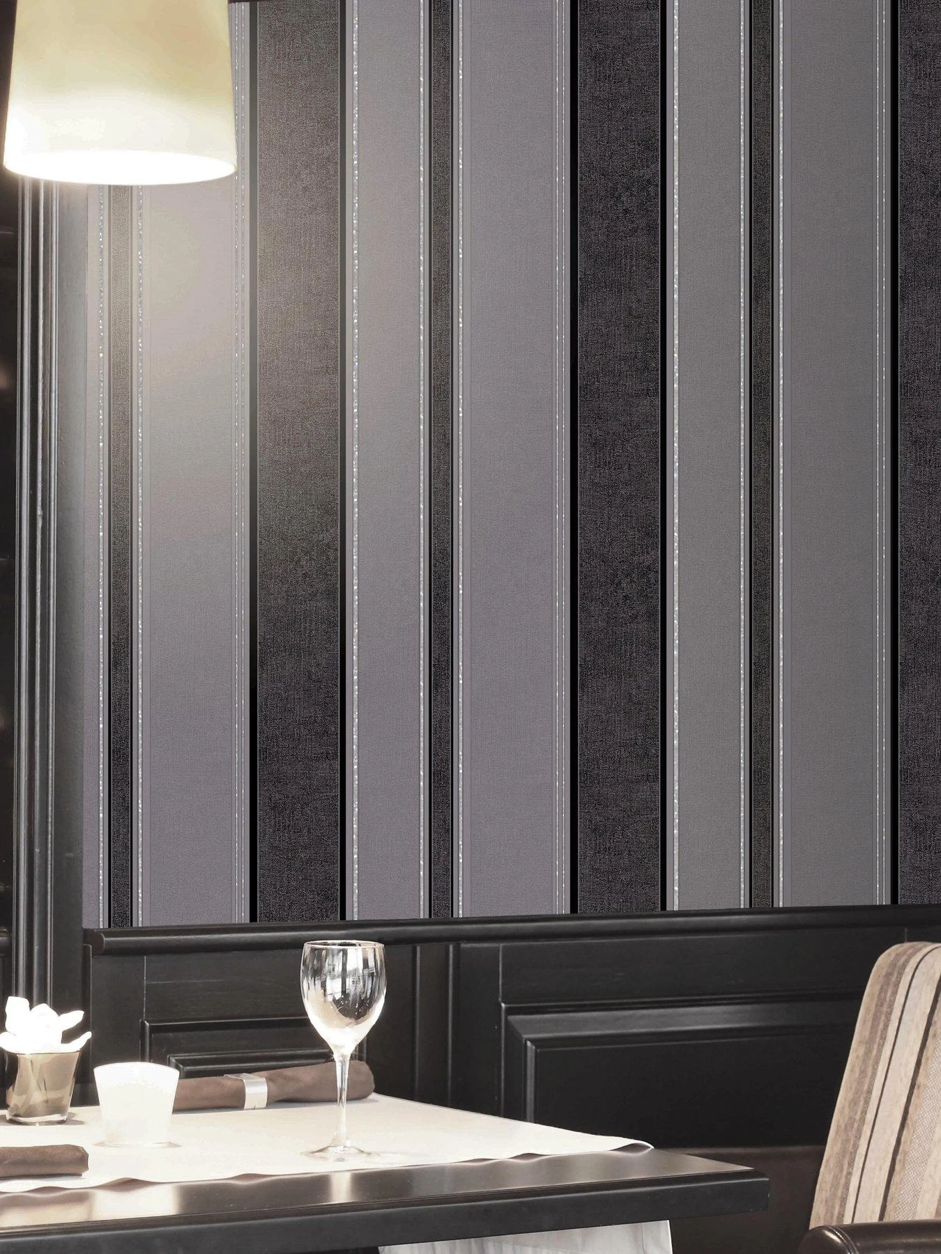 Fine D??cor Mallory Stripe Midnight Striped Glitter Wallpaper 3 Fine D??cor Mallory Stripe Midnight Striped Glitter Wallpaper