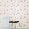 Fine D??cor Synergy Dove Grey Floral Glitter Wallpaper -Oleu Furniture Shop TRXUA SQ1 0000004172 DOVE GREY SLf