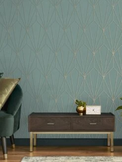 Fine Décor Cascade Geo Sage/silver