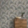 Fine D??cor Cascade Leaf Grey/rose Gold -Oleu Furniture Shop TRYRC SQ1 0000000005 GREY SLf