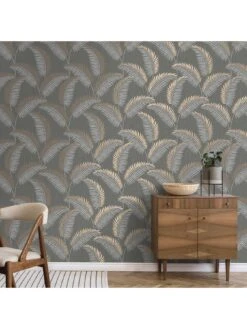 Fine D??cor Cascade Leaf Grey/rose Gold -Oleu Furniture Shop TRYRC SQ5 0000000005 GREY RSr