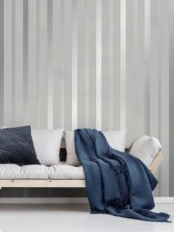Fine D??cor Platinum Bexley Stripe Silver