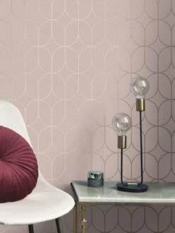 Fine D??cor Platinum Rosco Trellis Pink