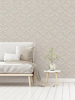 Fine Décor Milano Wave Wallpaper - Stone