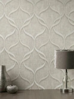 Fine Décor Milano Wave Wallpaper - Stone -Oleu Furniture Shop TRYWK SQ3 0000000053 STONE SLd