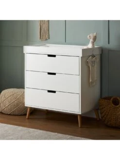 Obaby Maya Mini 3 Piece Room Set - White/Natural -Oleu Furniture Shop TTEJR SQ4 0000000013 WHITE SLd