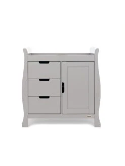 Obaby Stamford Classic Sleigh 3-Piece Room Set - Warm Grey -Oleu Furniture Shop TTEJW SQ5 0000000005 GREY SLd1